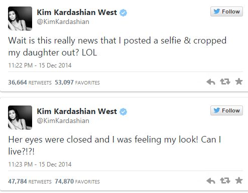 Kim Kardashian skomentowała feralną fotkę z wyciętą Nori