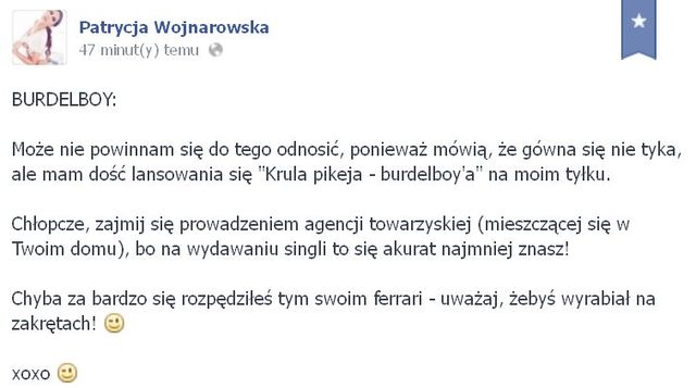 Wojnarowska o PiKeju: BURDELBOY!
