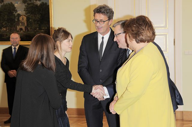 Agata Trzebuchowska i Paweł Pawlikowski u prezydenta (FOTO)