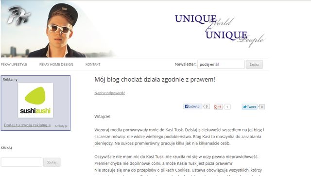 Kasia Tusk czyta bloga Pikeja? Kasia Tusk czyta bloga Pikeja?