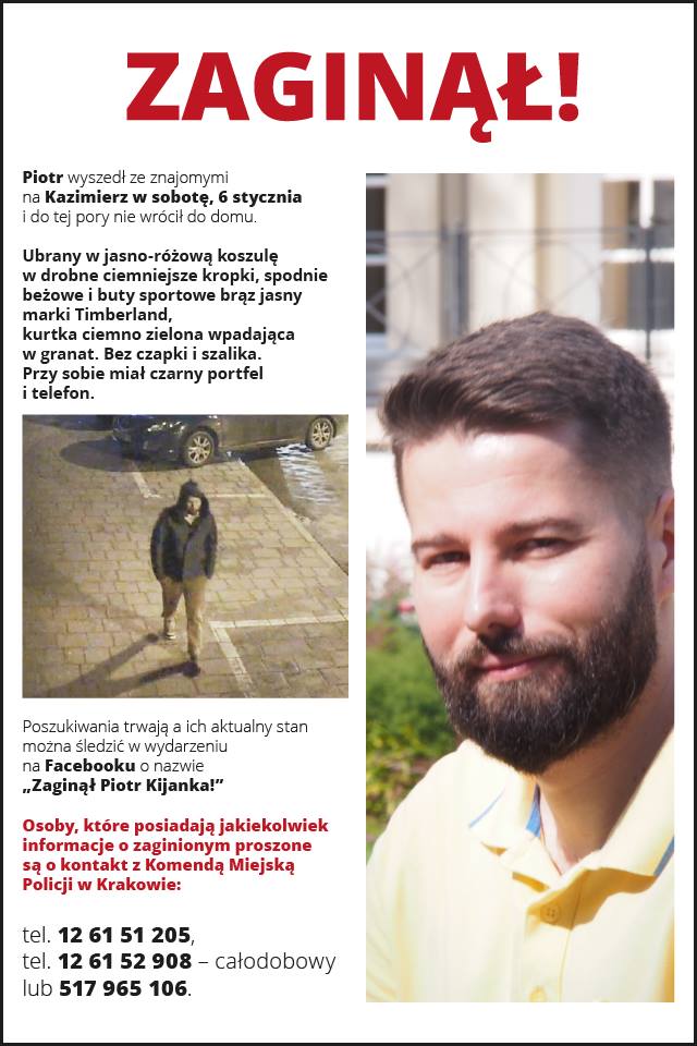 Pojawił się nowy świadek w sprawie tajemniczego zaginięcia Piotra Kijanki Pojawił się nowy świadek w sprawie tajemniczego zaginięcia Piotra Kijanki