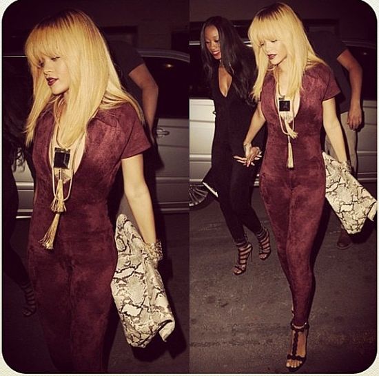 Rihanna - nowe włosy, nowy kombinezon (FOTO)