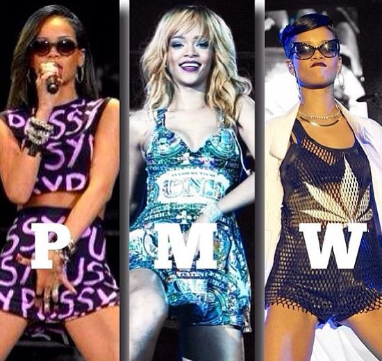 Rihanna lubi być wulgarna (FOTO) Rihanna lubi być wulgarna (FOTO)