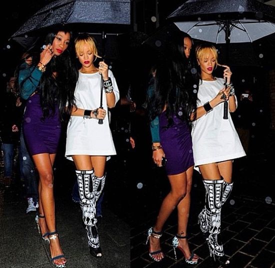 Rihanna przygotowała się na angielską pogodę (FOTO)