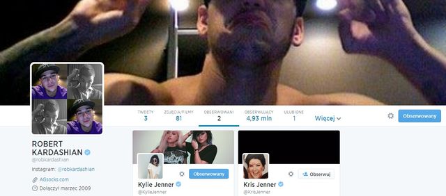 Rob Kardashian szaleje na Twitterze!