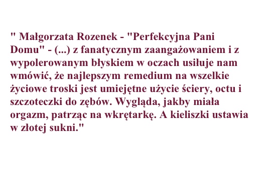 WPROST: Rozenek wygląda jakby miała orgazm...