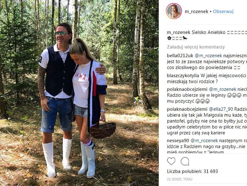 HEJT na Małgorzatę Rozenek i Radosława Majdana za STRÓJ na grzyby