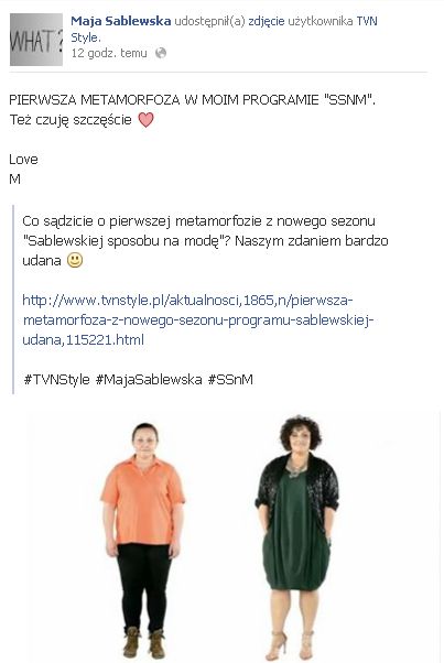 Znana fashionistka o programie Sablewskiej:Szkoda mi kobiet!