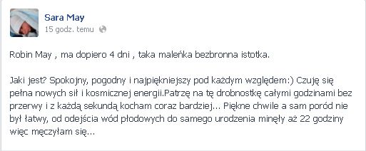 Sara May urodziła - to piersze zdjęcia jej synka! (FOTO)