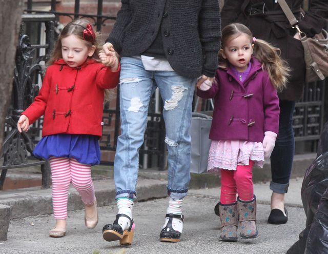 Modna mama w drodze do szkoły (FOTO)