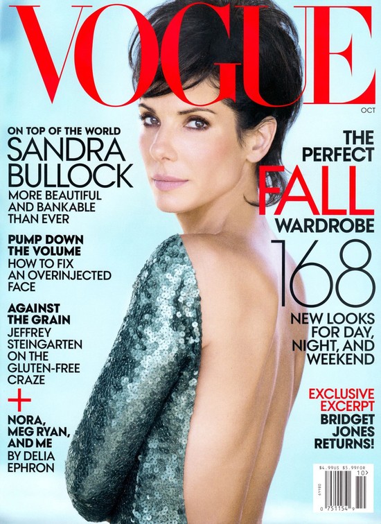 Sandra Bullock na okładce Vogue - nuda? (FOTO)