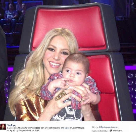 Shakira i mały Milan na planie The Voice (FOTO)