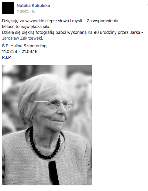 Natalia Kukulska wspomina zmarłą babcię: Miłość to największa siła