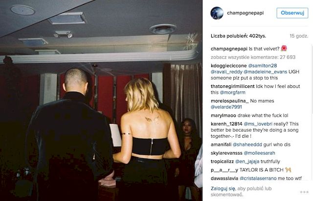 Czy Taylor Swift złapała już Drake'a do swojej kolekcji?