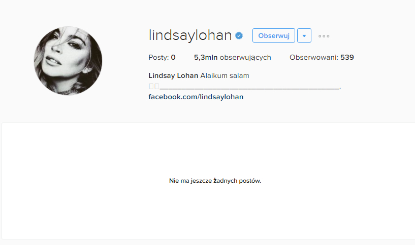 Lindsay Lohan skasowała WSZYSTKO na swoim Instagramie!