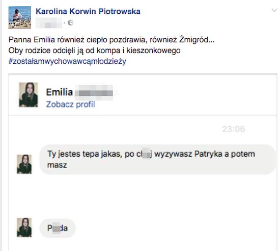 Psychofanki Patryka Pniewskiego atakują Korwin Piotrowską!