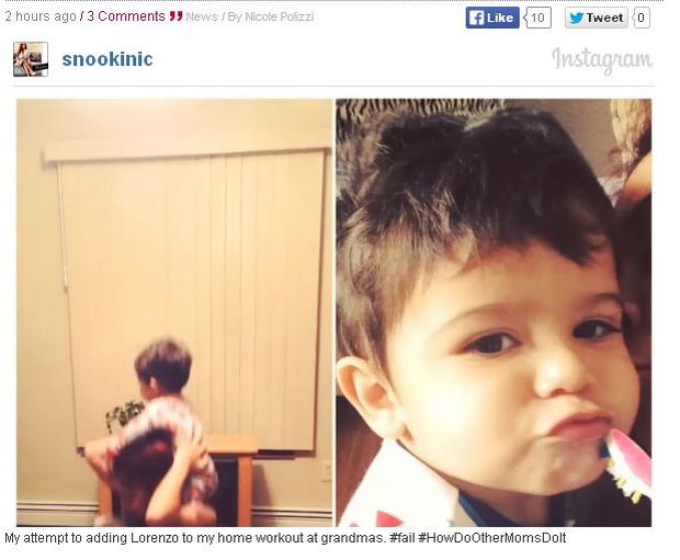 Synek Snooki nie ma zamiaru z nią ćwiczyć [VIDEO]