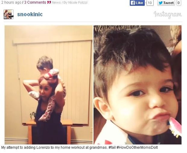 Synek Snooki nie ma zamiaru z nią ćwiczyć [VIDEO]