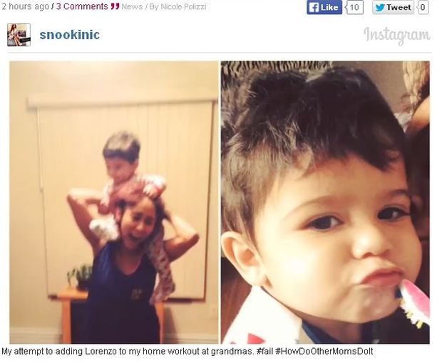 Synek Snooki nie ma zamiaru z nią ćwiczyć [VIDEO]