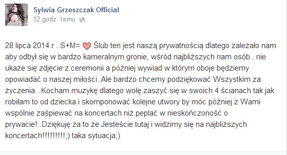 Liber i Sylwia Grzeszczak wzięli ślub! Liber i Sylwia Grzeszczak wzięli ślub!