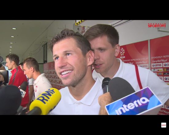 Wojciech Szczęsny robi sobie żarty w czasie wywiadu [VIDEO]