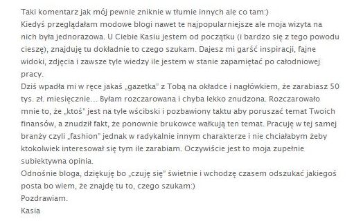 Kasia Tusk nie zarabia 50 tysięcy złotych?