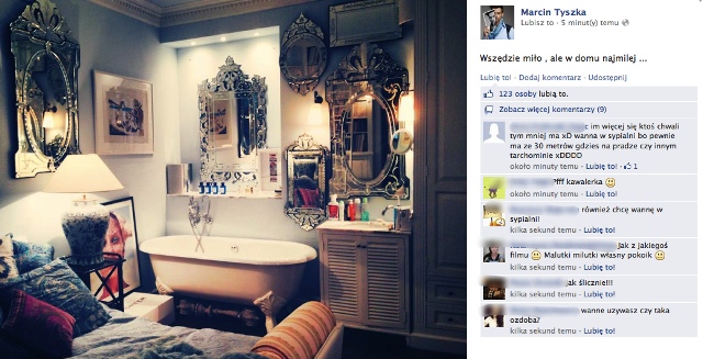 Marcin Tyszka ma wannę w sypialni (FOTO)