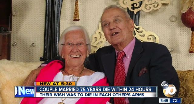 Żyli razem 75 lat i odeszli w swoich ramionach (VIDEO)