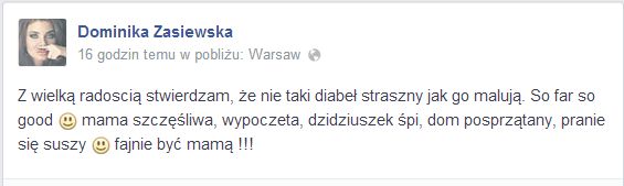 Dominika Zasiewska urodziła 4 dni temu, a już... Dominika Zasiewska urodziła 4 dni temu, a już...