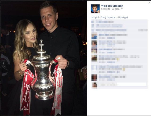 Wojtek Szczęsny świętuje sukces z Mariną (FOTO)