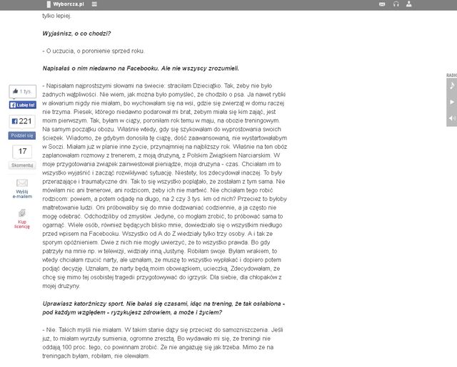 Justyna Kowalczyk: Tak, BYŁAM W CIĄŻY, poroniłam rok temu Justyna Kowalczyk: Tak, BYŁAM W CIĄŻY, poroniłam rok temu