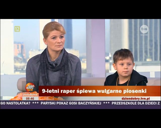 9-letni Xawier Witkowski śpiewa o dzi*kach, kodeinie, hajsie