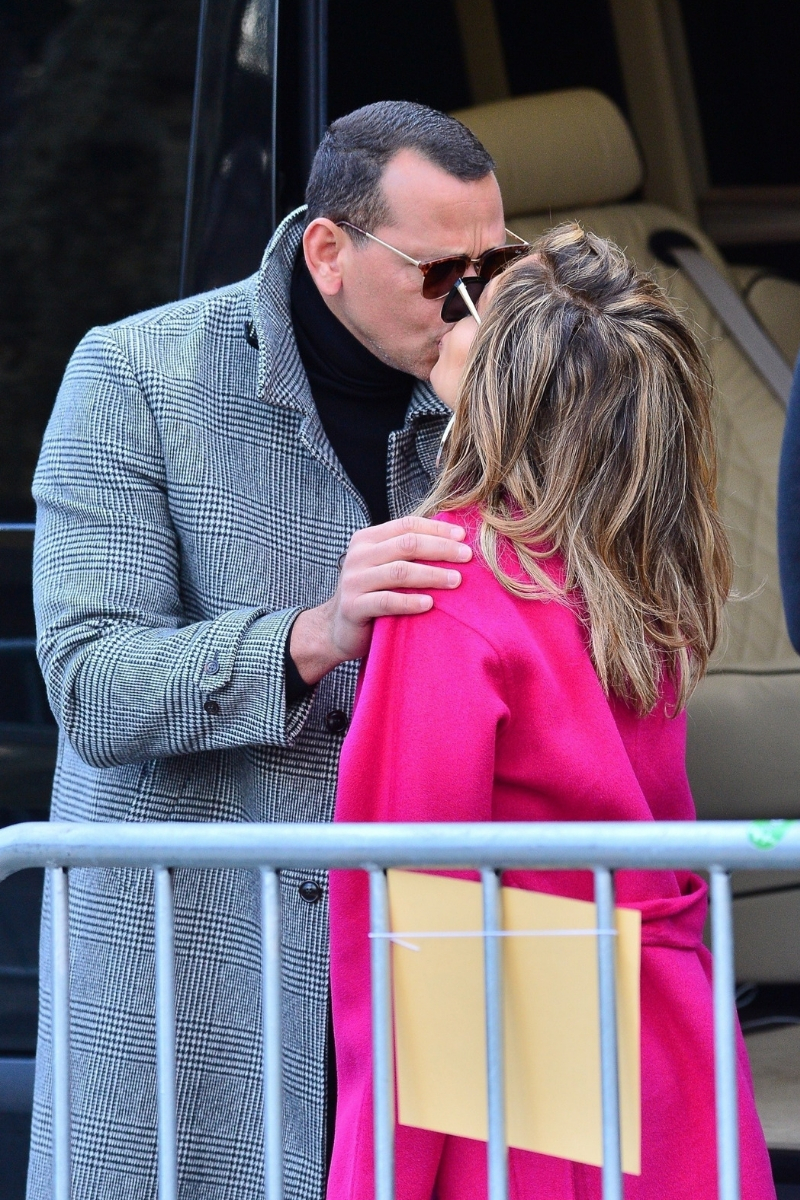 Jennifer Lopez i Alex Rodriguez pocałunek