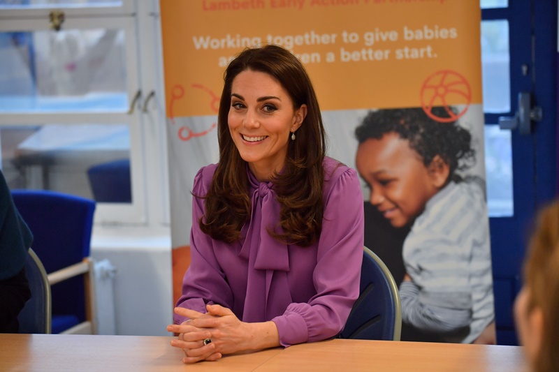 Britain's Catherine, Duchess of Cambridge visits the Henry Fawcett Children's Centre in London