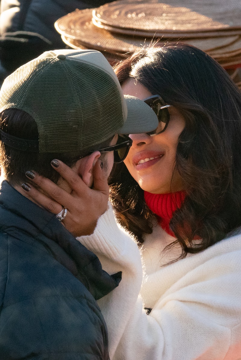 EXCLUSIVE: *NO WEB UNTIL 1800 GMT 2ND JAN* Nick Jonas and Priyanka Chopra with Joe Jonas and Sophie Turner, enjoy their winter holidays in Switzerland