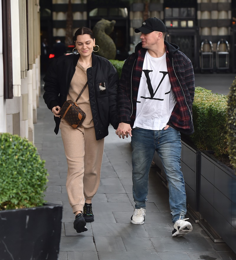 Channing Tatum and Jessie J are seen hand in hand in London as they stroll through knightsbridge shopping