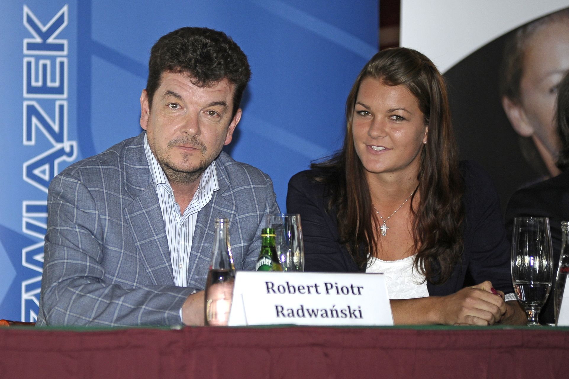 Agnieszka Radwańska z ojcem