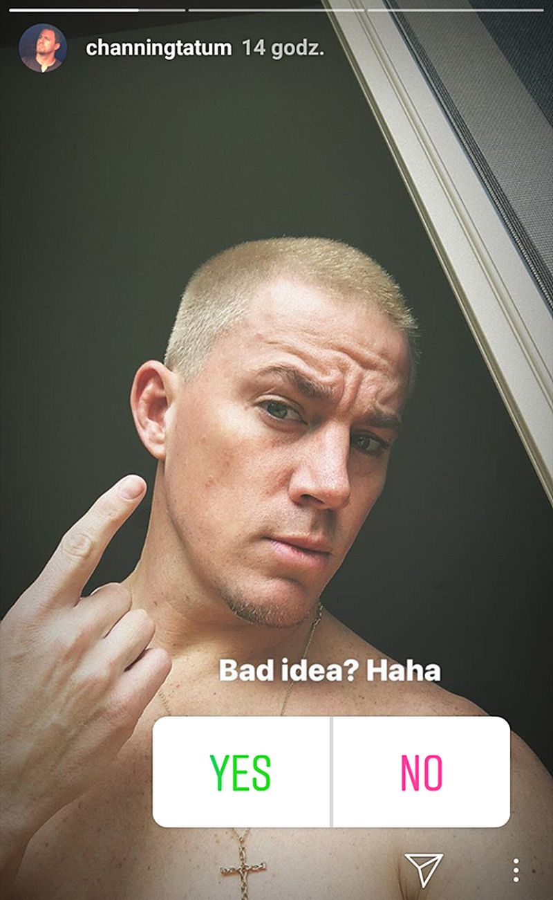 Channing Tatum w blond włosach