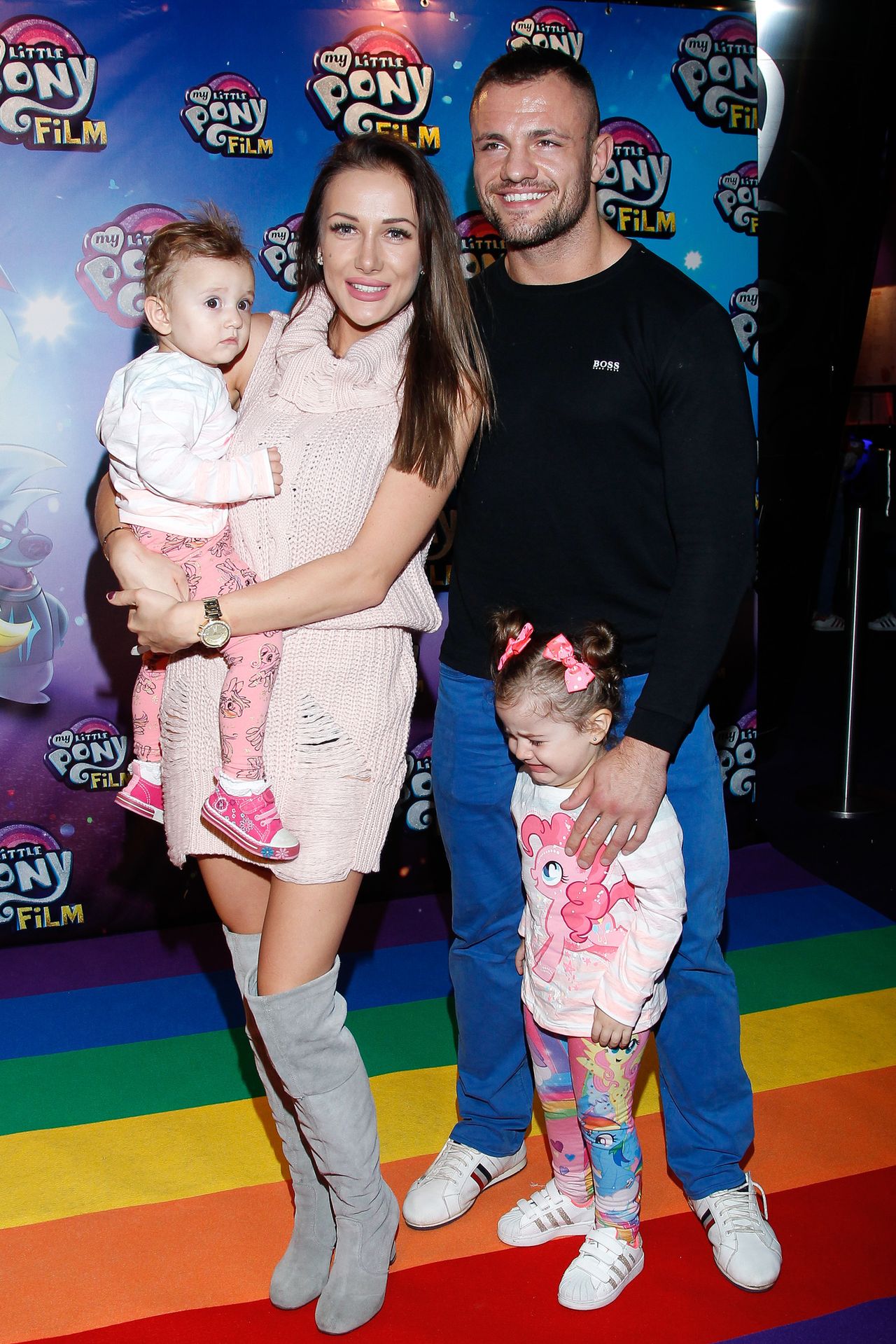 Eliza Trybała z Pawłem Trybałą i córkami