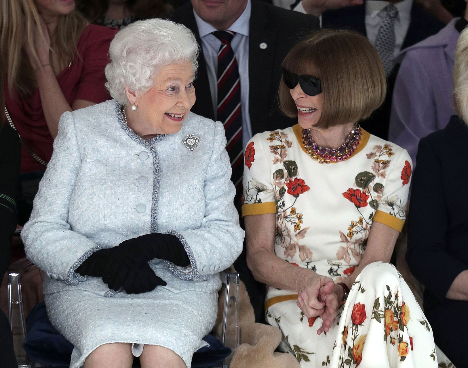 Queen Elizabeth with Anna Wintour