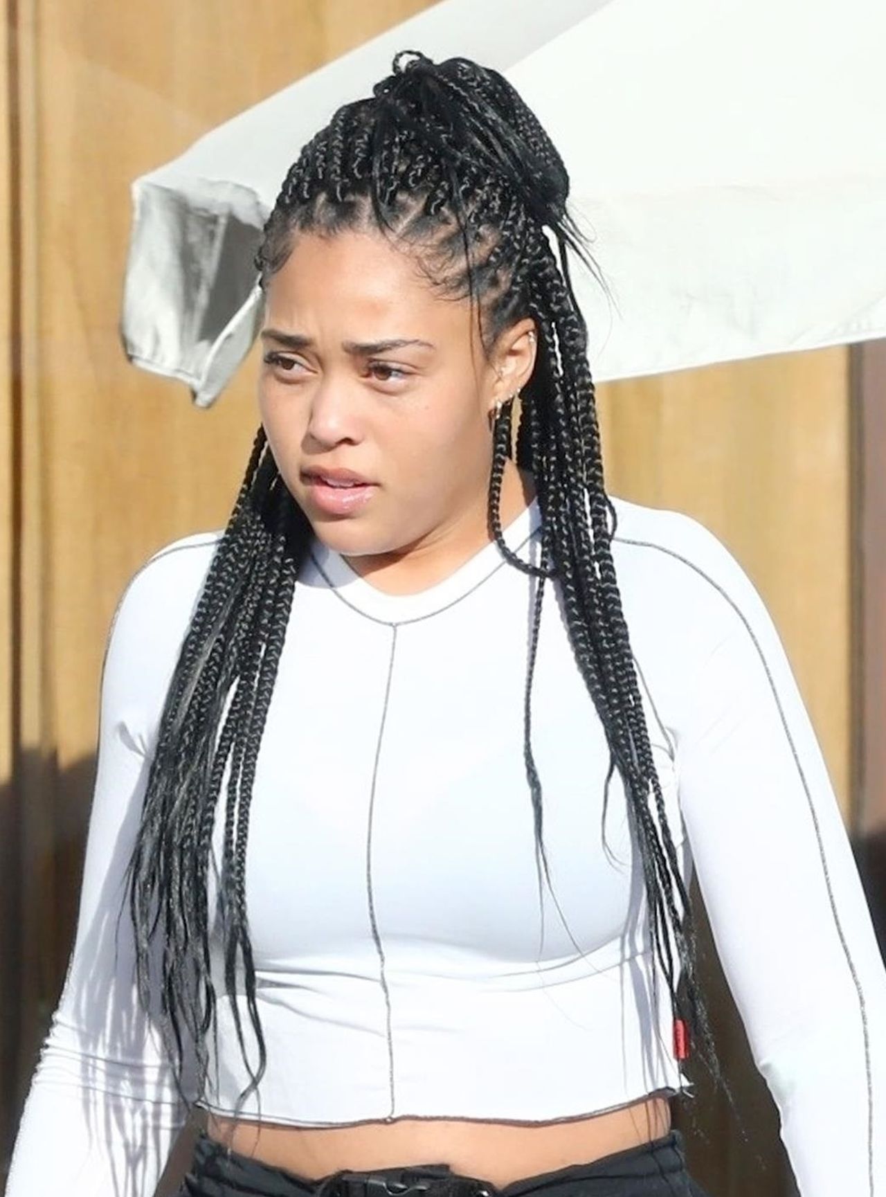 *EXCLUSIVE* Jordyn Woods keeps it sporty in West Hollywood Jordyn Woods