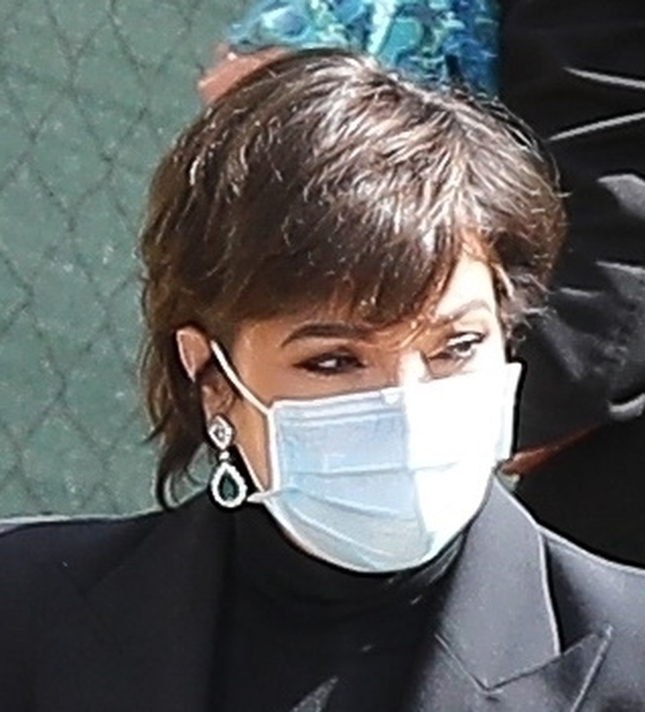 *EXCLUSIVE* Kris Jenner sports a surgical mask as she leaves the Providence Emergency Hospital with her mother
