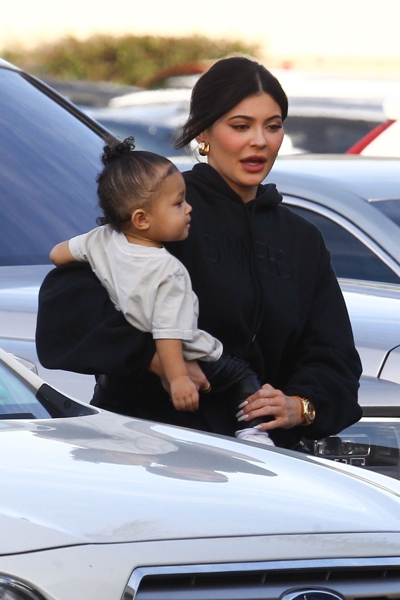 *EXCLUSIVE* Youngest ever self-made billionaire Kylie Jenner takes daughter Stormi to a birthday party in Encino **WEB MUST CALL FOR PRICING** Kylie Jenner