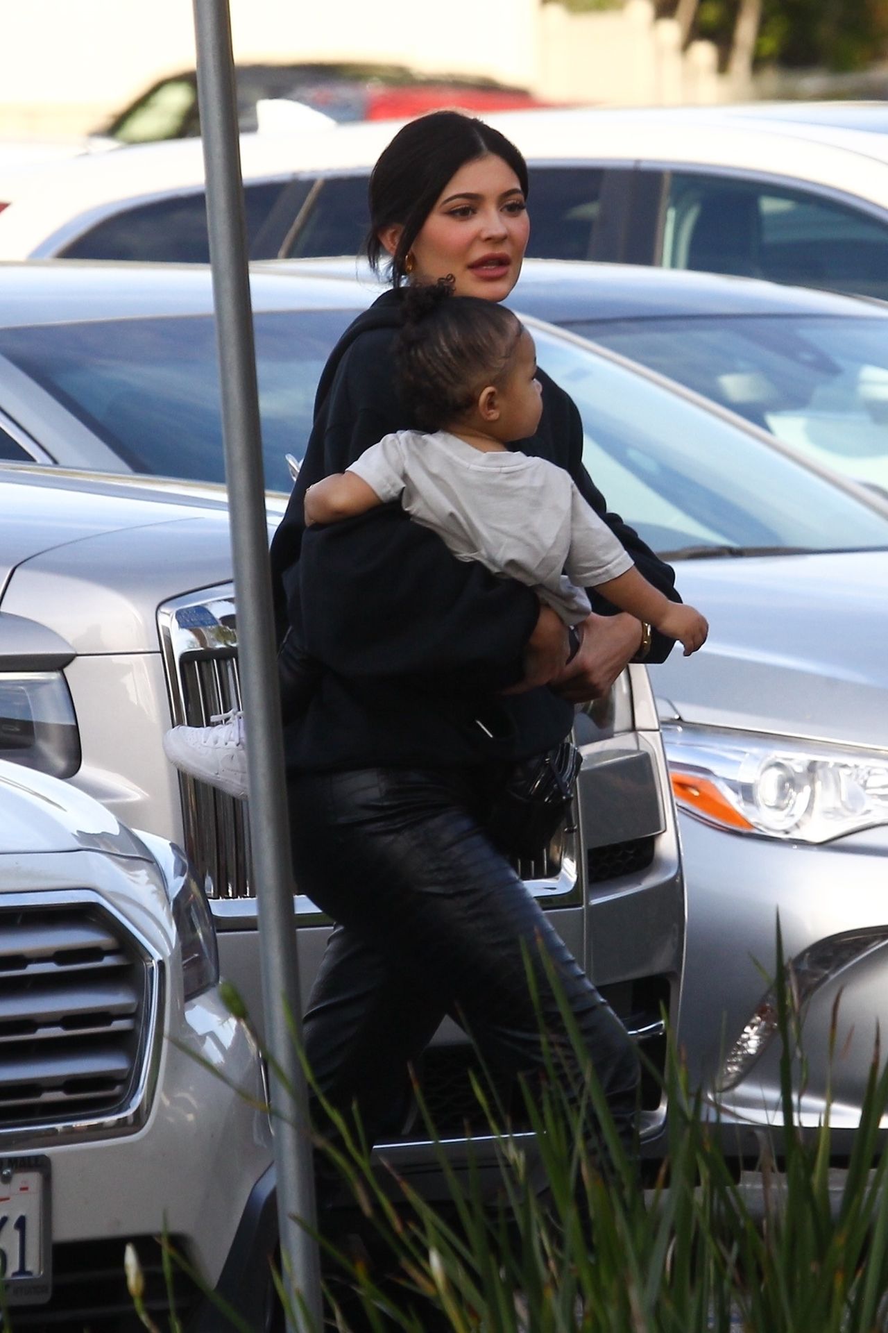 *EXCLUSIVE* Youngest ever self-made billionaire Kylie Jenner takes daughter Stormi to a birthday party in Encino **WEB MUST CALL FOR PRICING** Kylie Jenner