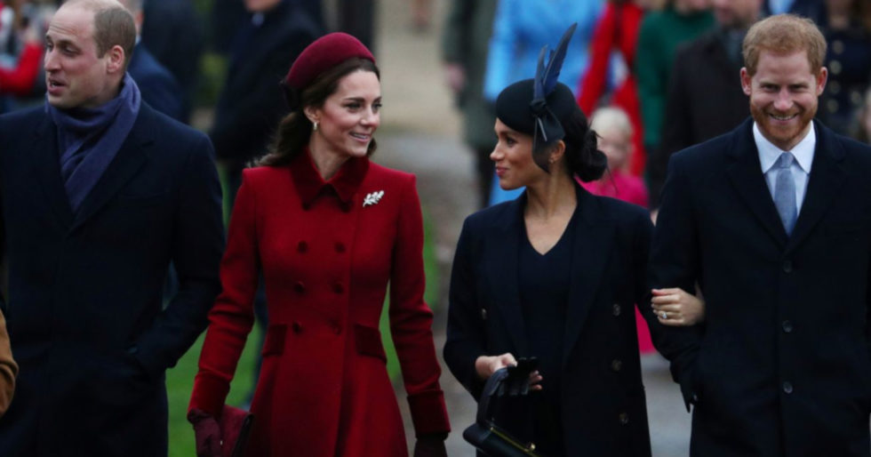 Meghan,Kate, William i Harry podczas świąt
