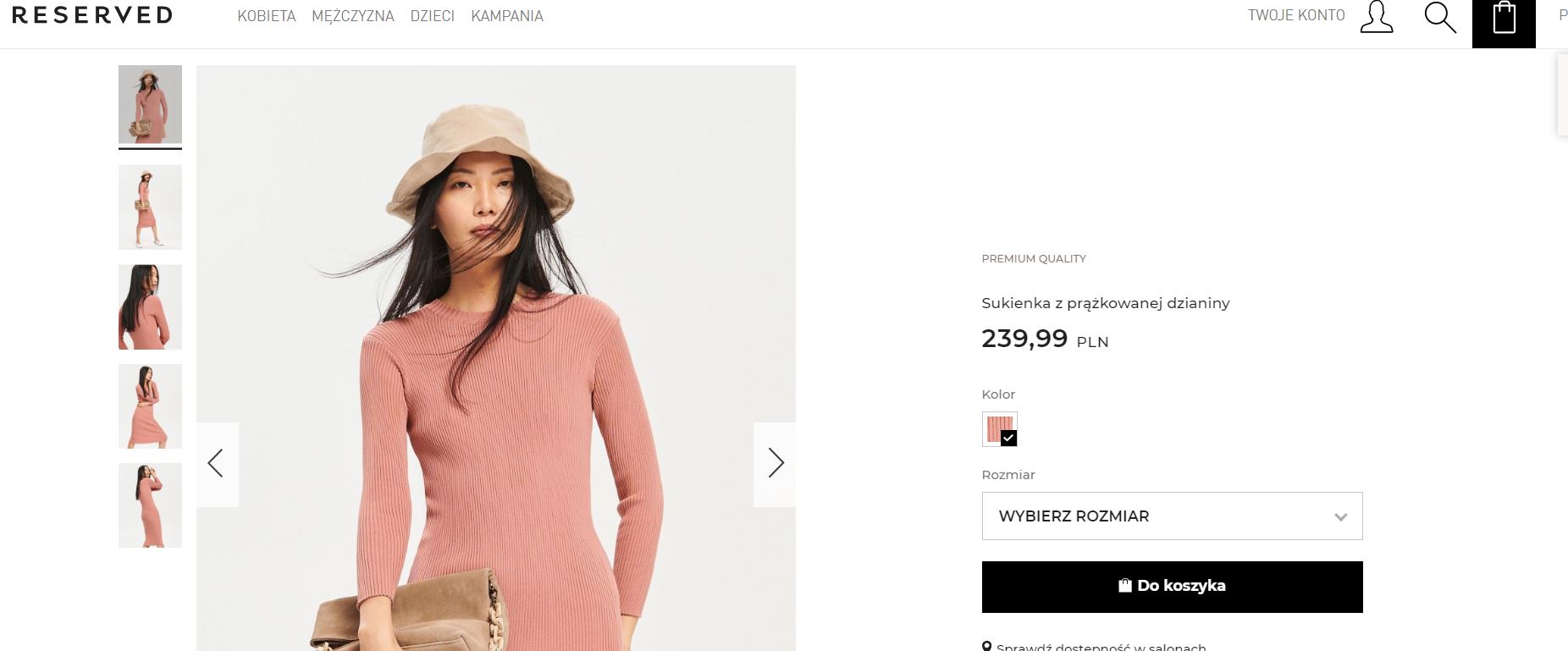 Sukienka różowa reseved