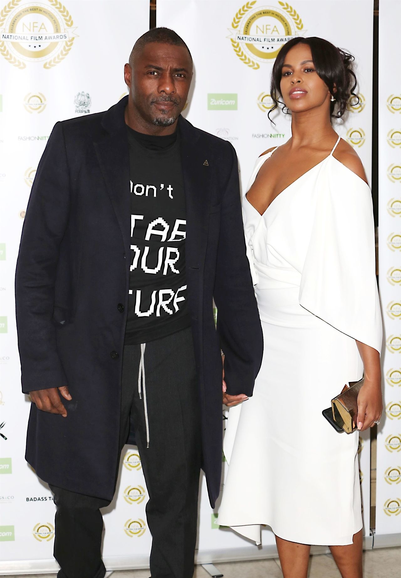 Celebrities at The National Film Awards 2019 / WLHN / BACKGRID , kod: Idris Elba, Sabrina Dhowre
