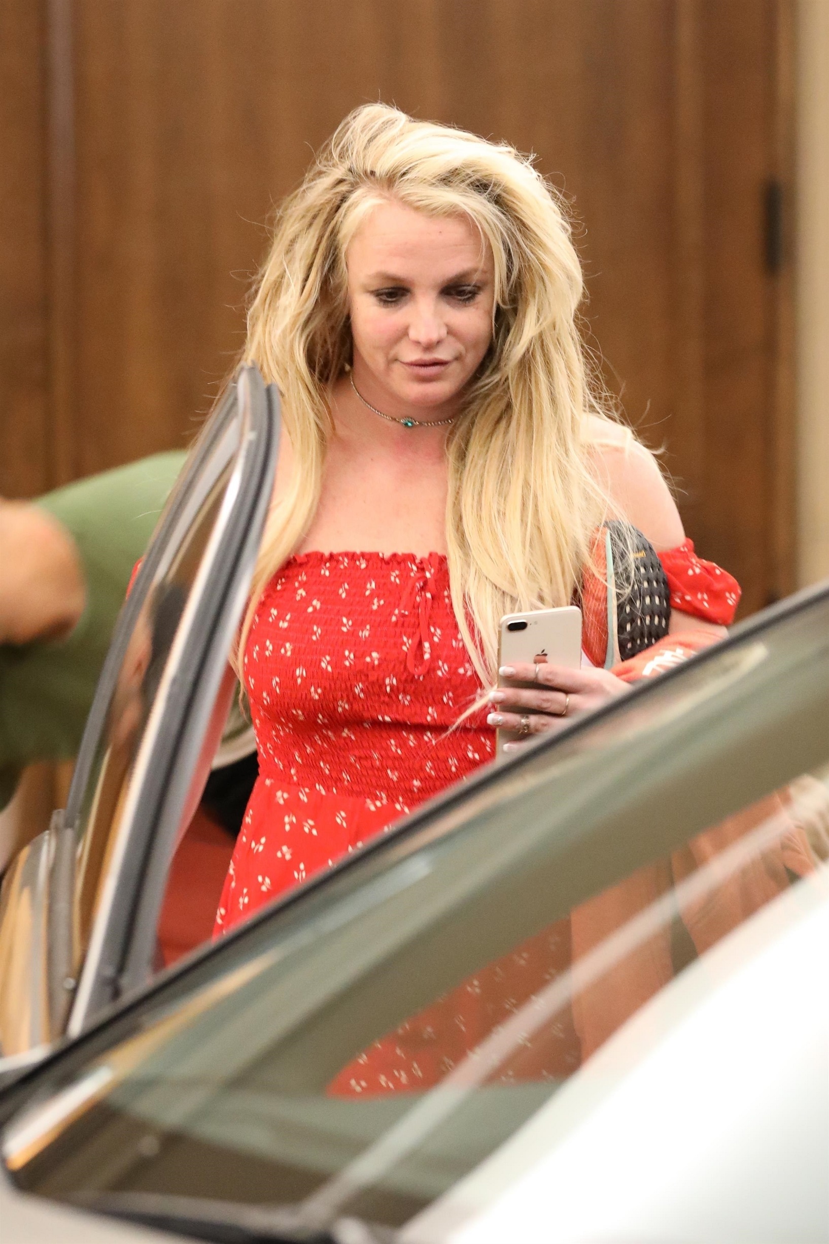 *PREMIUM-EXCLUSIVE* Britney Spears is seen leaving The Montage hotel in Beverly Hills after a day of indulgences Britney Spears and Sam Asghari