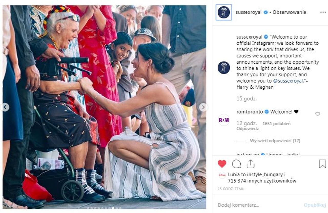 Meghan Markle na Instagramie