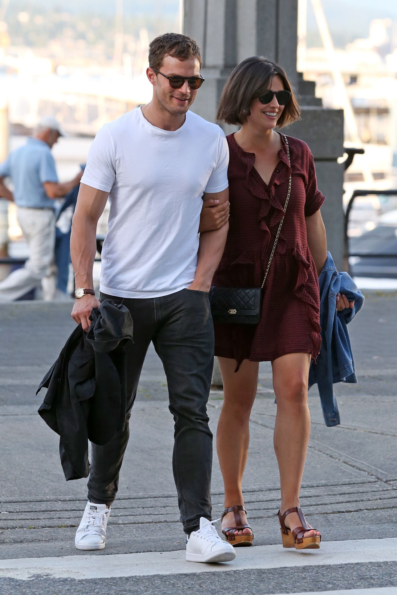 *EXCLUSIVE* Jamie Dornan and Amelia Warner out for dinner in Coal Harbour Quay Jamie Dornan, Amelia Warner